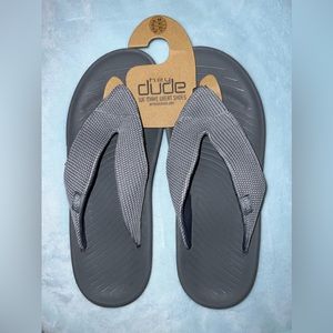 Hey Dude Milo Gray Flip Flops Mens Size 11 NEW